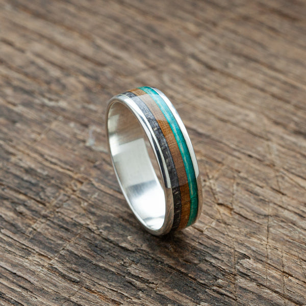 Create your ow extra durable silver recycled skateboard ring