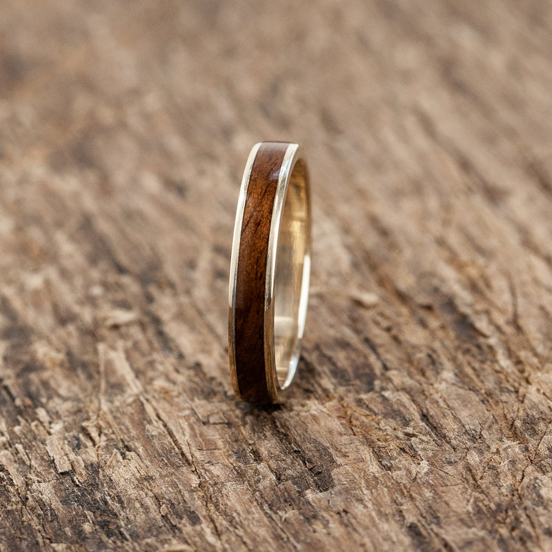 8K GOLD BROWN CANADIAN MAPLE BENTWOOD RING - BoardThing