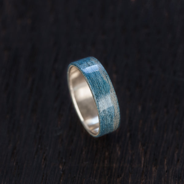 Blue Recycled Skateboard Bentwood Ring - BoardThing