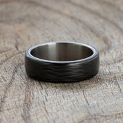 Carbon Titanium Band Ring - BoardThing