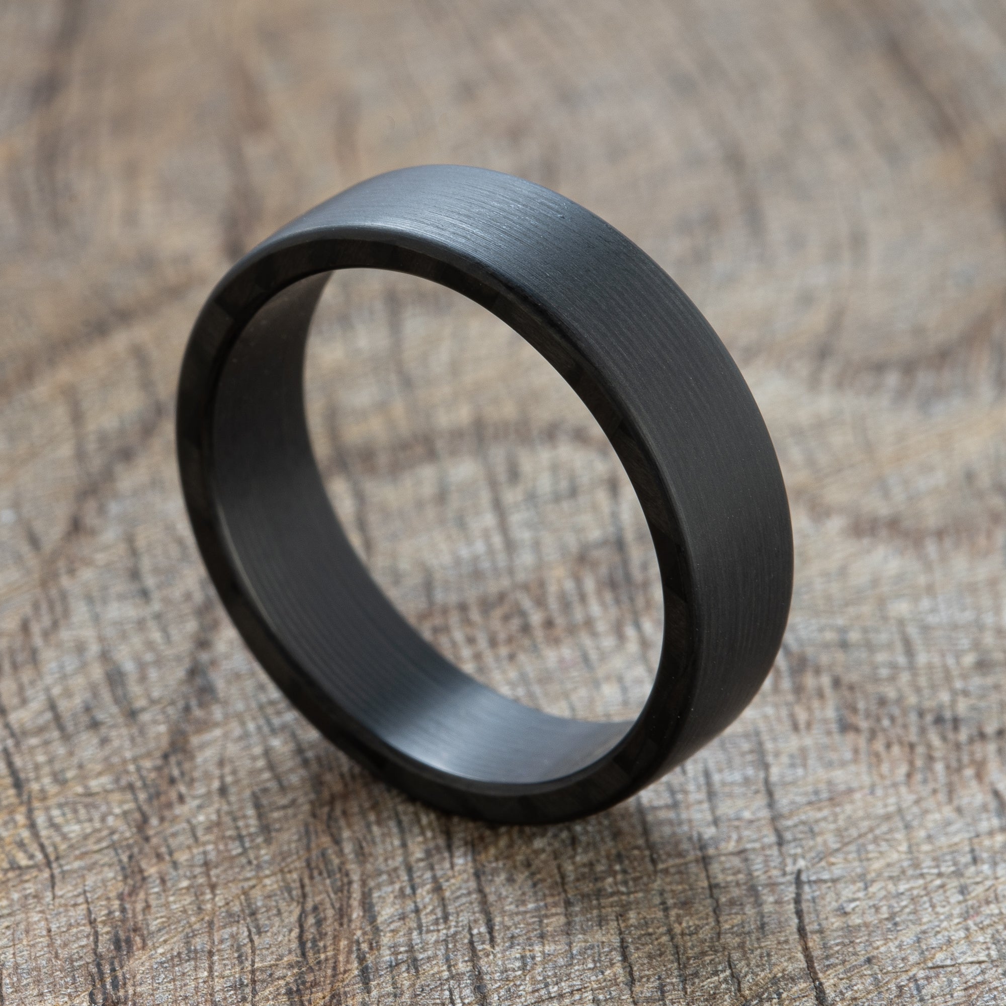 Straight Carbon Black Ring - BoardThing