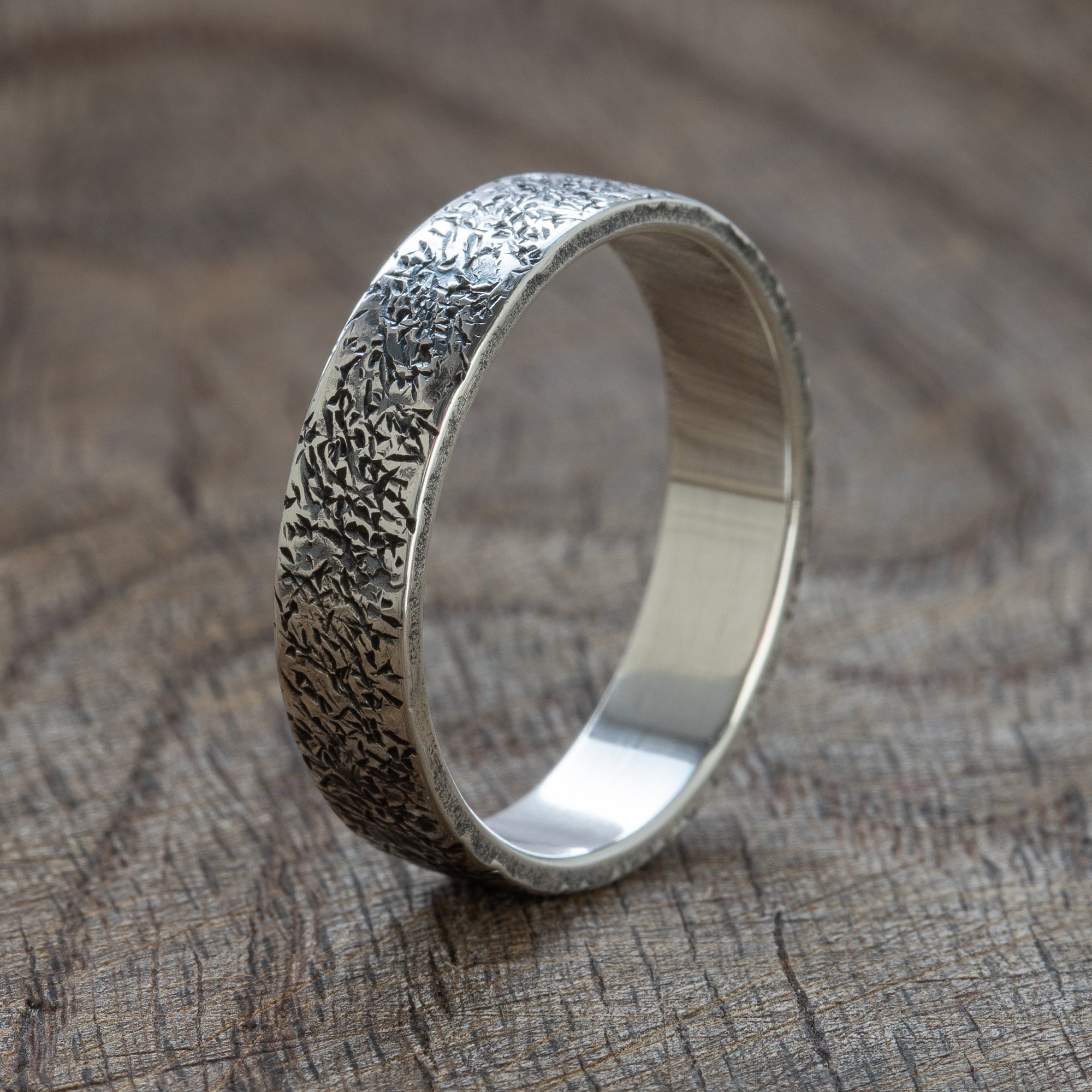 Sterling Silver Hammered Ring - BoardThing