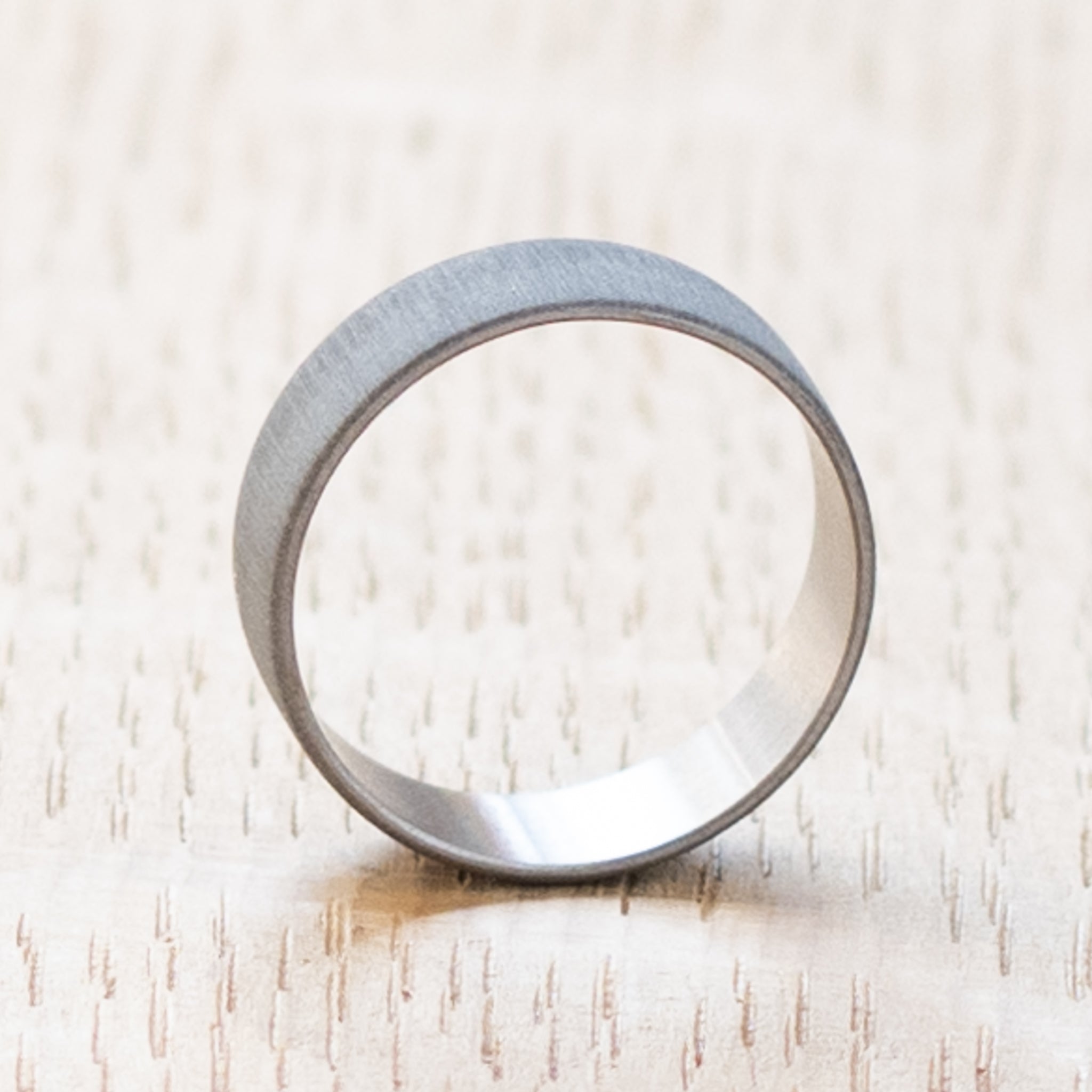 Brushed Titanium Ring