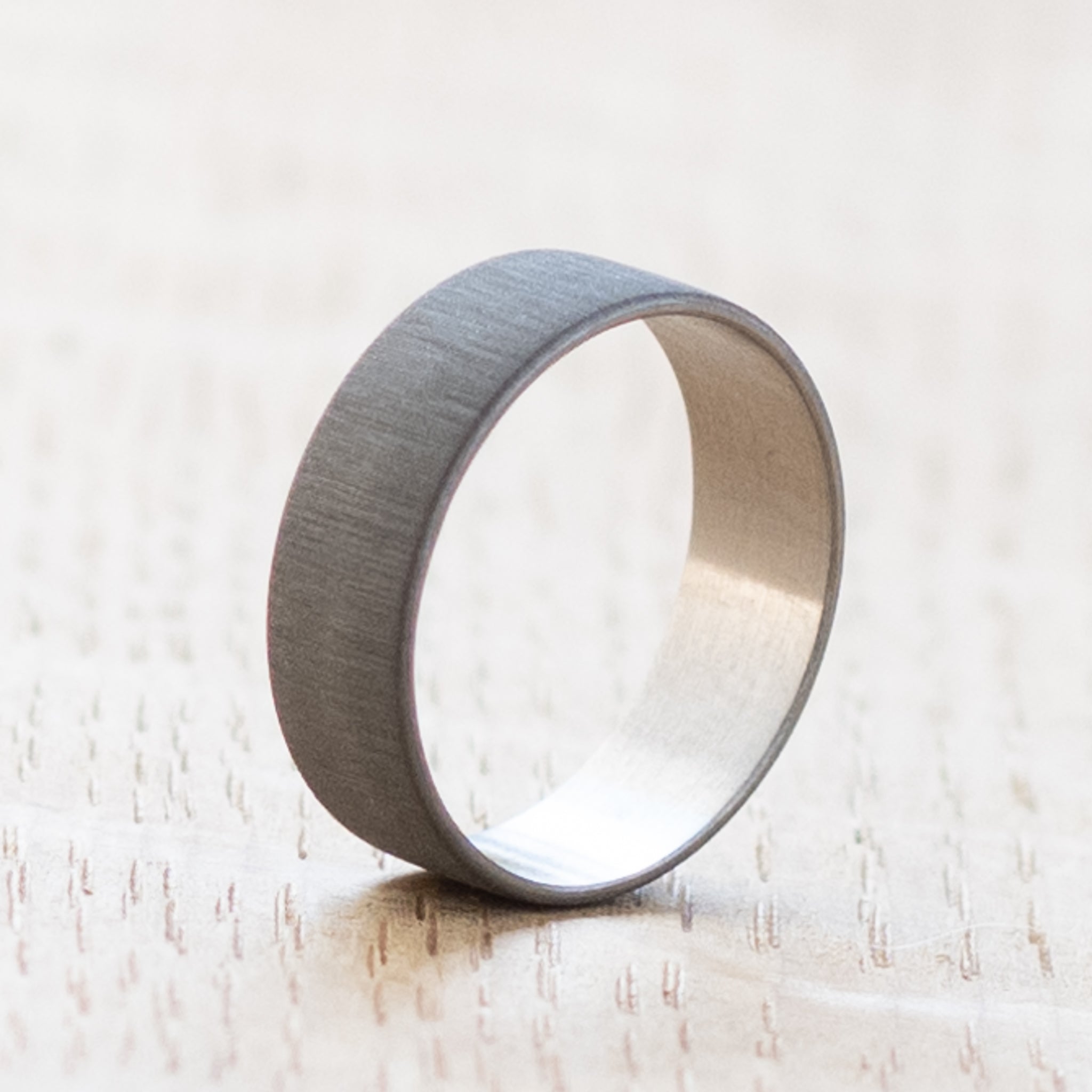 Brushed Titanium Ring