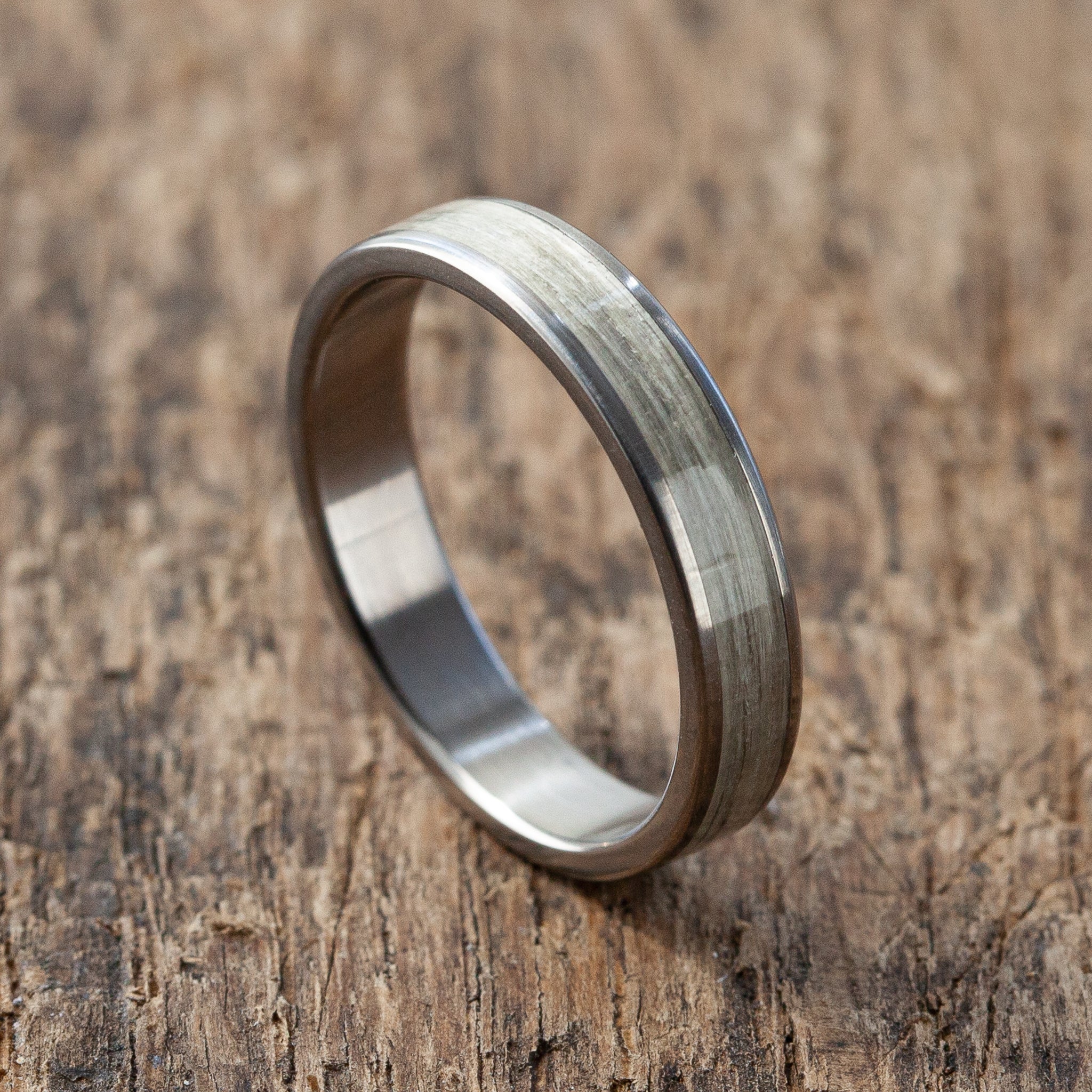 Titanium Hemp Fibers Ring