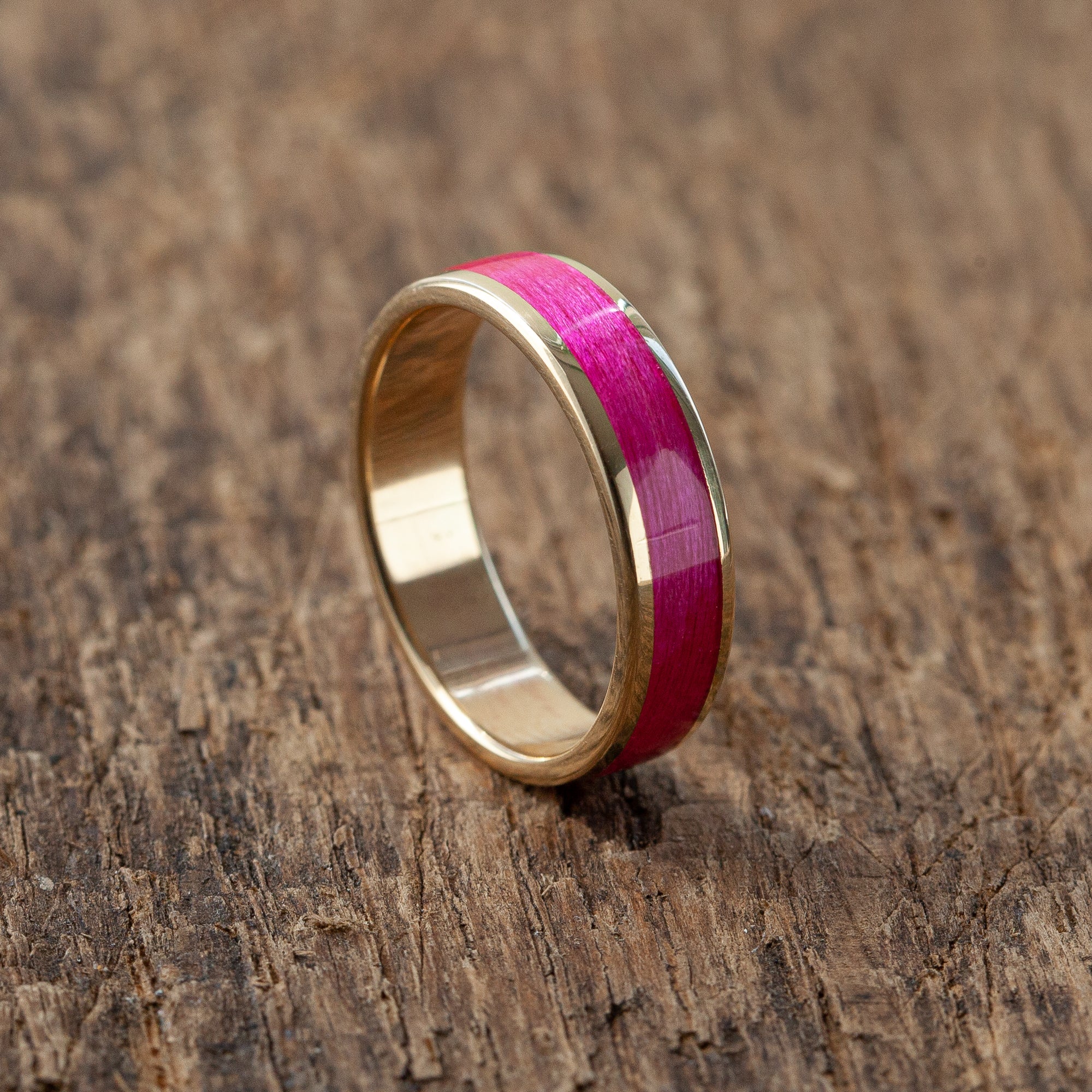 Handmade Bentwood & 8K Gold Ring | Recycled Maple Wood | Waterproof Design | Glossy Style | 5-Year Warranty - BoardThing