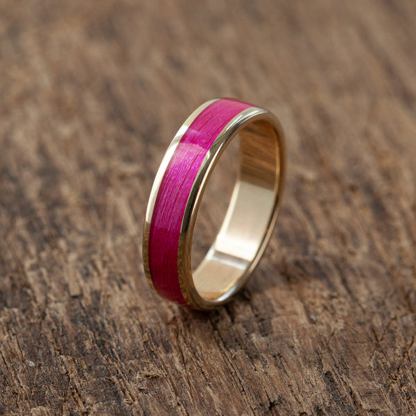 Handmade Bentwood & 8K Gold Ring | Recycled Maple Wood | Waterproof Design | Glossy Style | 5-Year Warranty