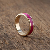 Handmade Bentwood & 8K Gold Ring | Recycled Maple Wood | Waterproof Design | Glossy Style | 5-Year Warranty - BoardThing