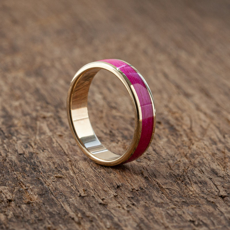 Handmade Bentwood & 8K Gold Ring | Recycled Maple Wood | Waterproof Design | Glossy Style | 5-Year Warranty - BoardThing