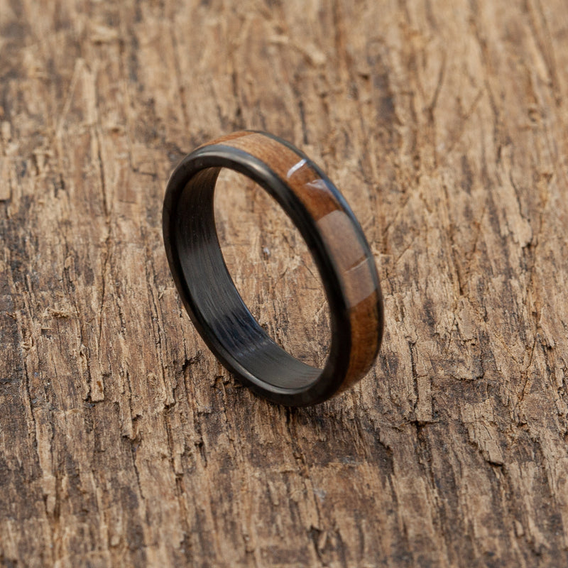 Carbon Brown Bentwood Ring | Unique Handmade Wooden Band - BoardThing