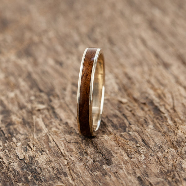 14K GOLD BROWN BENTWOOD RING - BoardThing