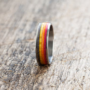 Titanium Recycled Skateboards Ring - Extra durable - Canadian Maple - Colourful - Minimalist Jewelry - Waterproof - Gift Idea - Anniversary Gift - BoardThing