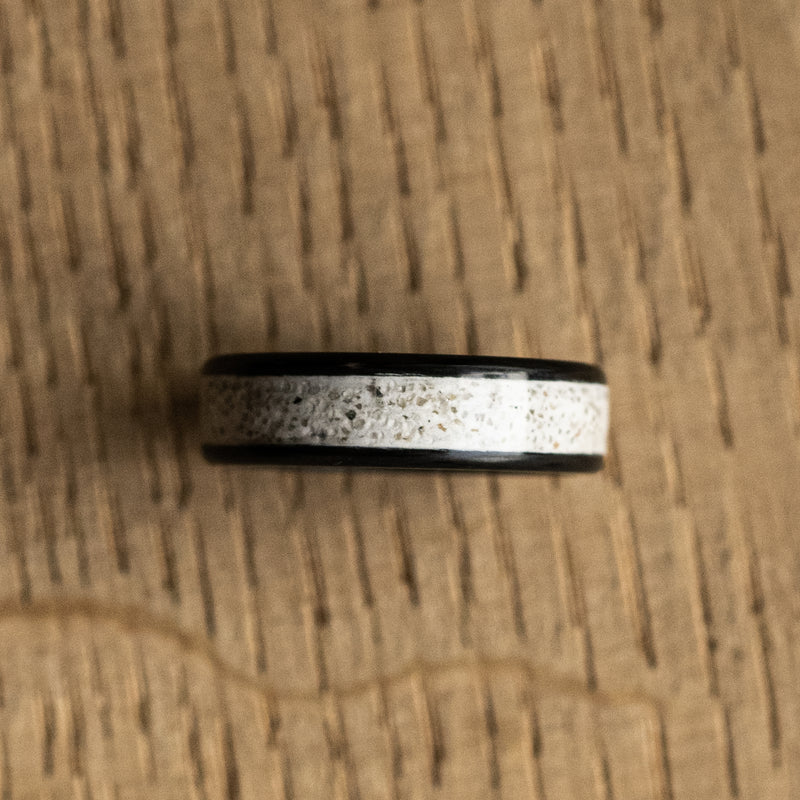 Recycled Carbon and Concrete Ring - BoardThing