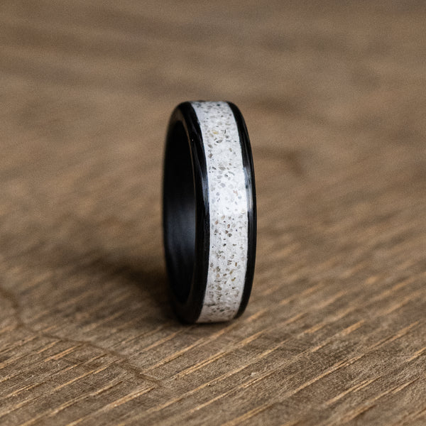 Recycled Carbon and Concrete Ring - BoardThing