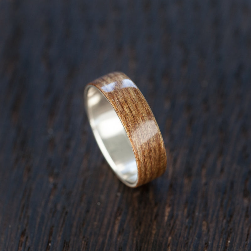 Brown Recycled Skateboard Bentwood Ring - BoardThing