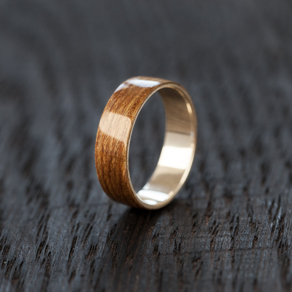 Brown Recycled Skateboard Bentwood Ring - BoardThing