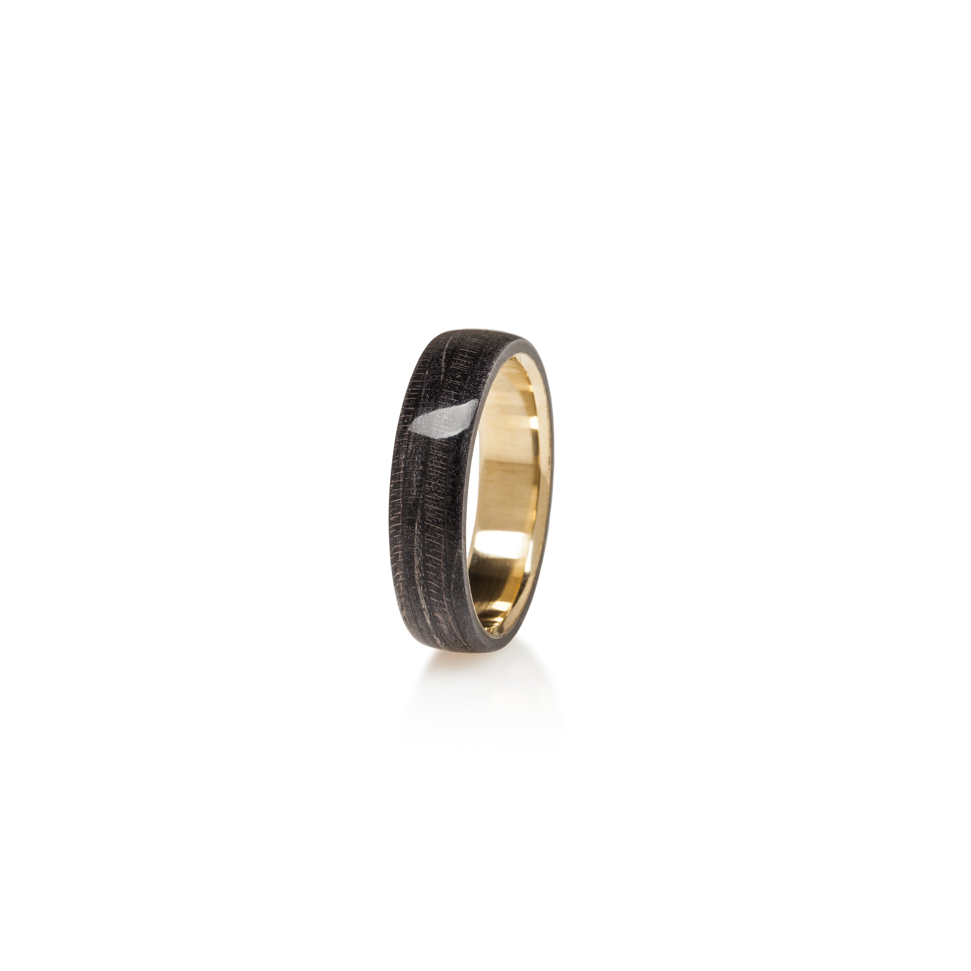 Gold 14k Wooden Recycled Skateboards Ring - BoardThing