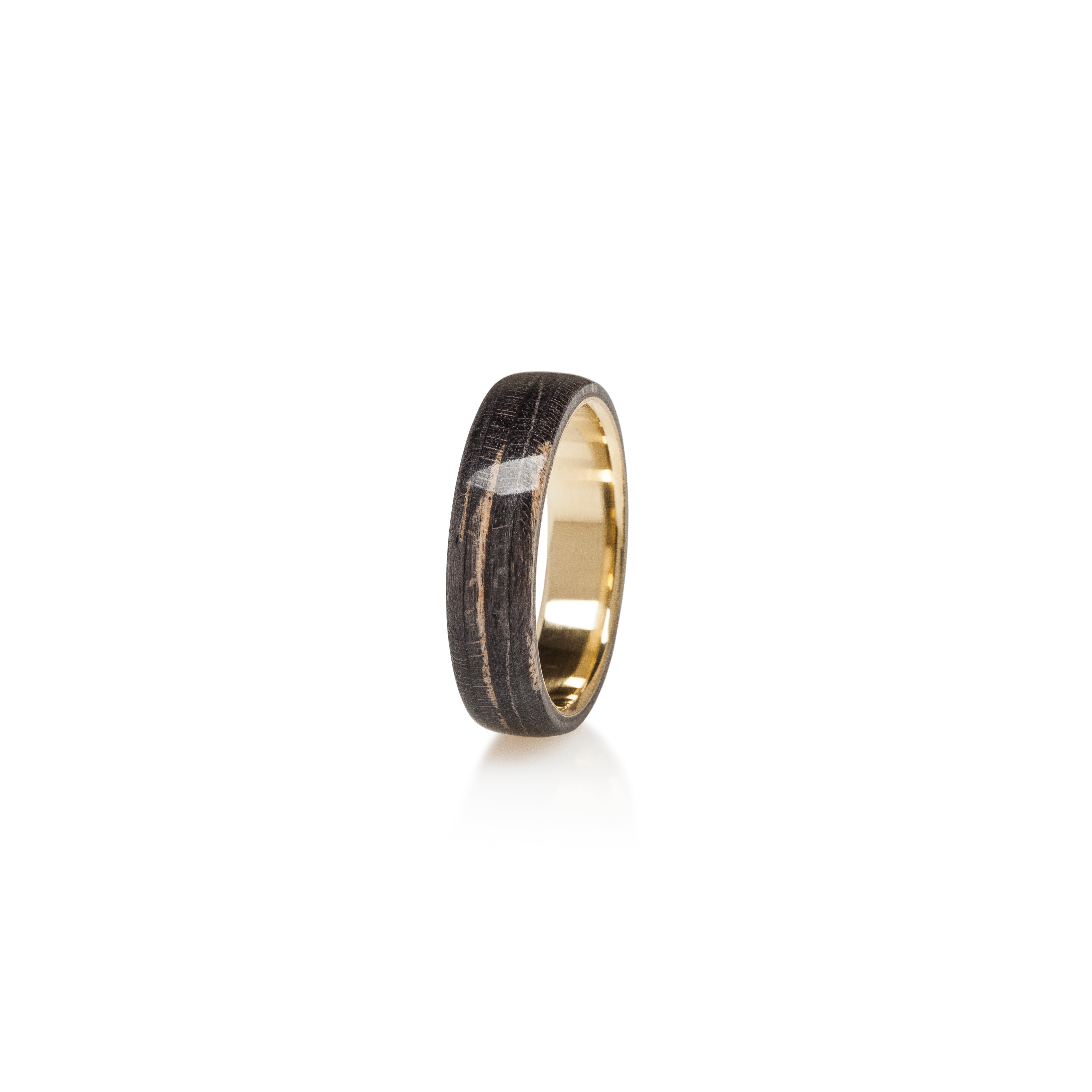 Gold 14k Wooden Recycled Skateboards Ring - BoardThing