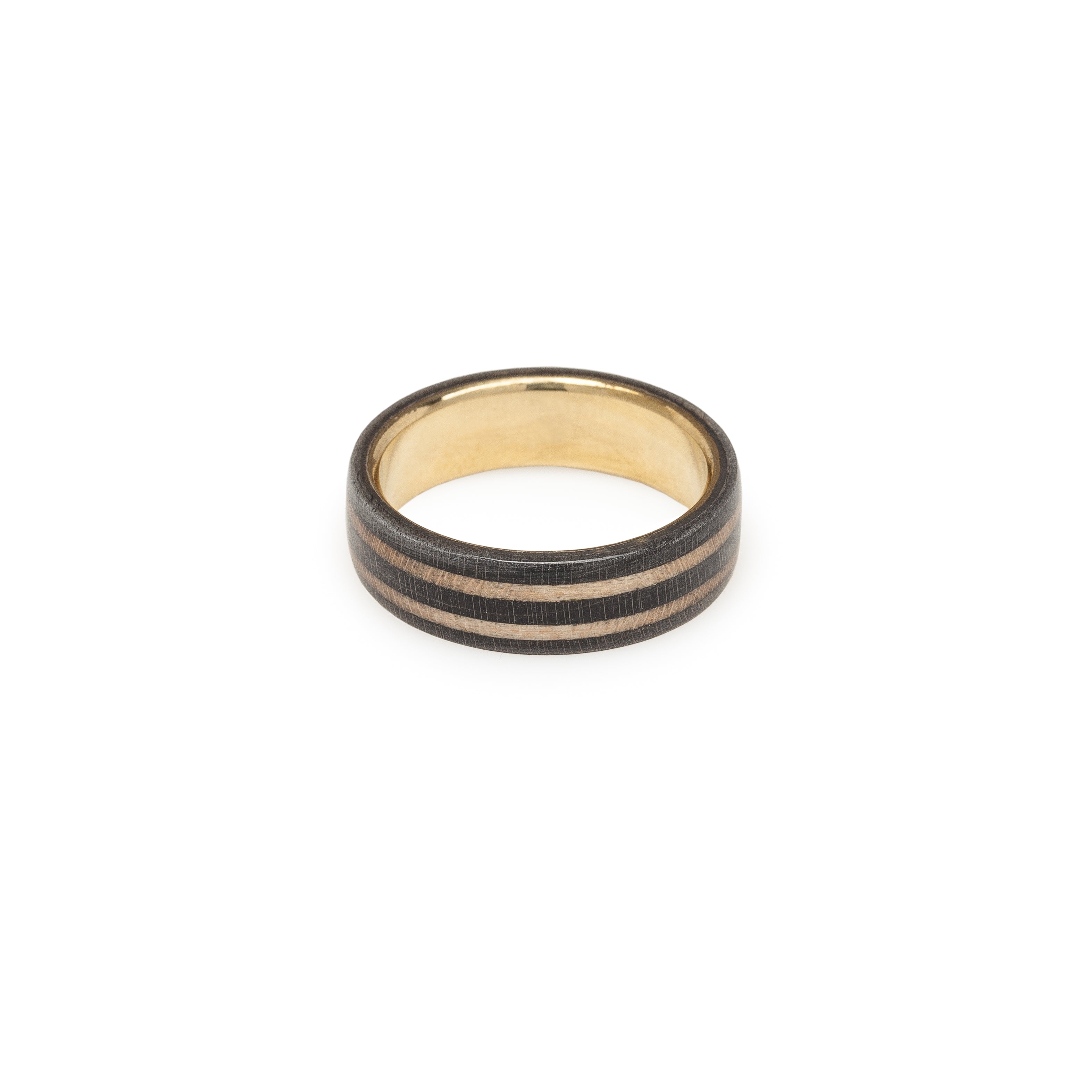 GOLD 14K WOODEN RECYCLED SKATEBOARDS RING - BoardThing