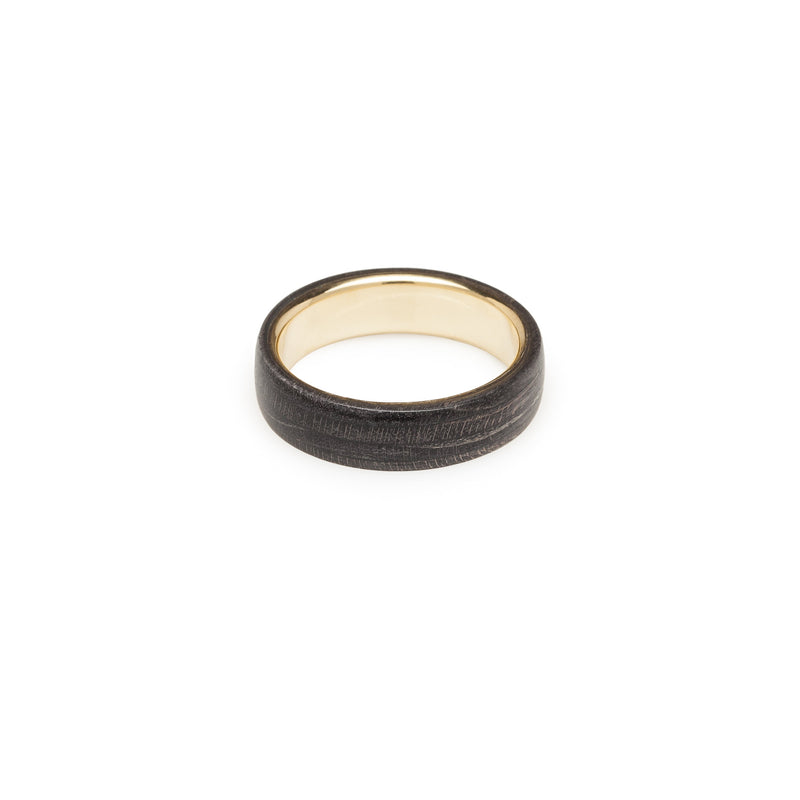 Gold 14k Wooden Recycled Skateboards Ring - BoardThing