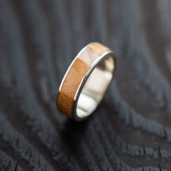 Natural Wood Silver Bentwood Ring - BoardThing