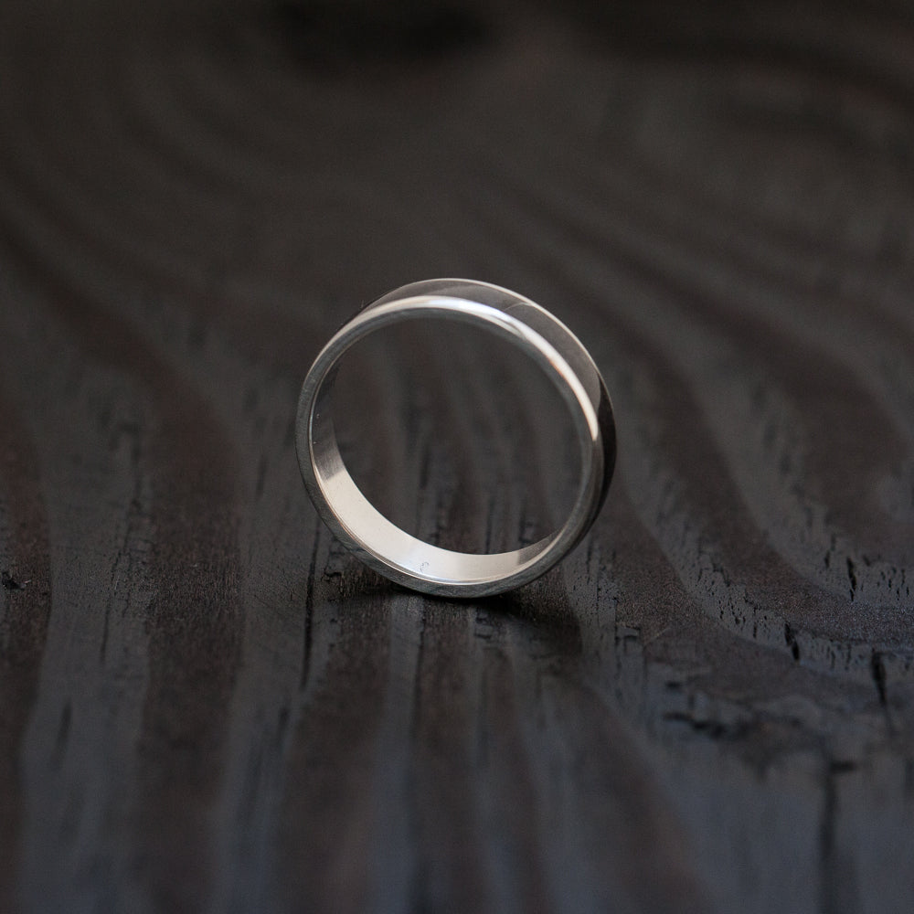 Black Silver Bentwood Ring - BoardThing