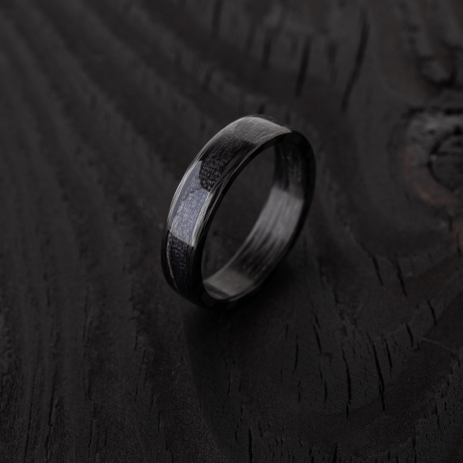 Black Carbon Bentwood Ring | Boardthing - BoardThing