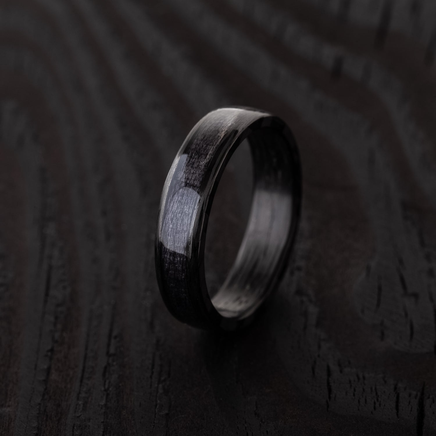 Black Carbon Bentwood Ring | Boardthing - BoardThing