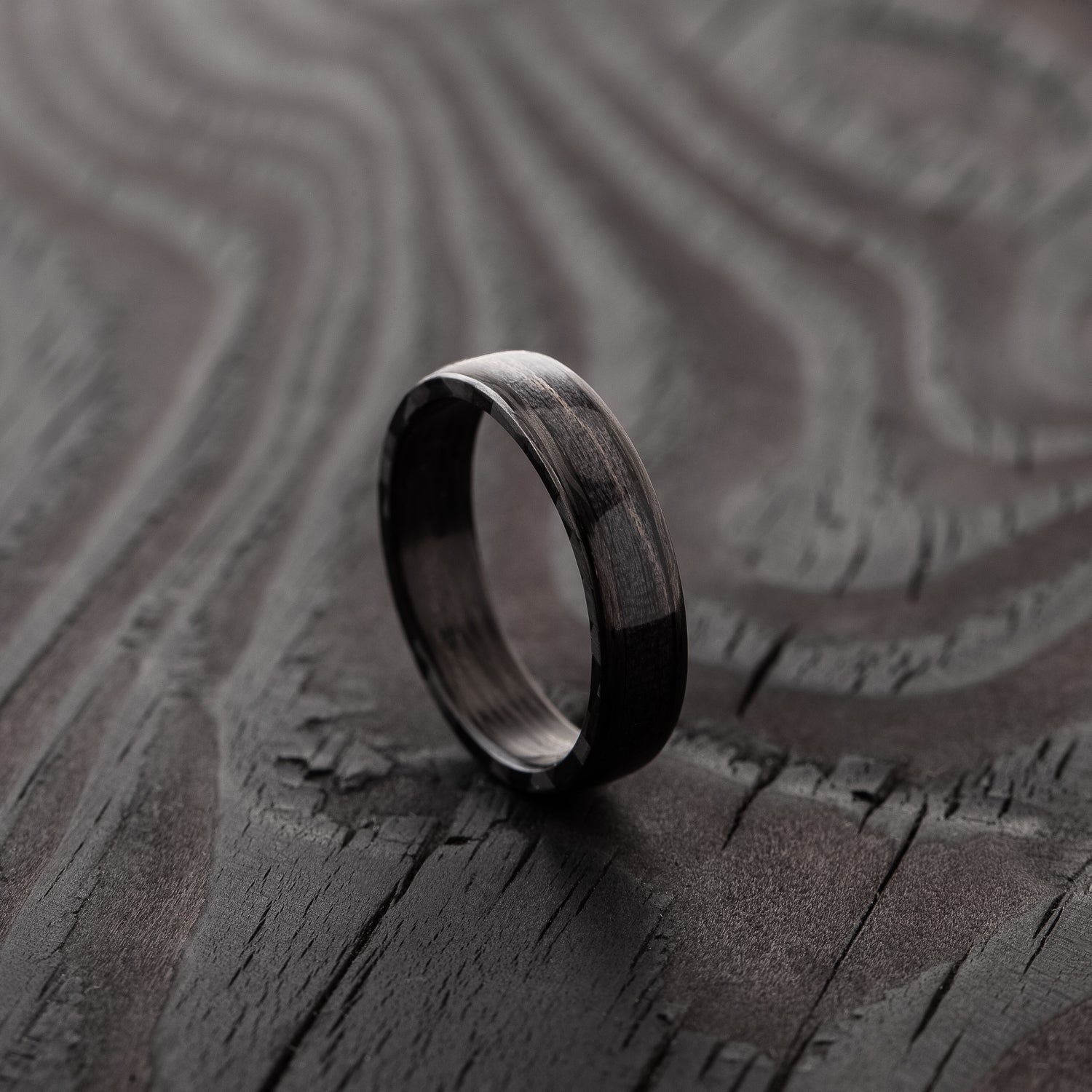 Black Carbon Bentwood Ring | Boardthing - BoardThing