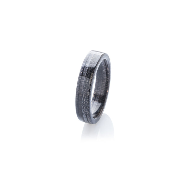Black wooden recycled skateboard ring - BoardThing