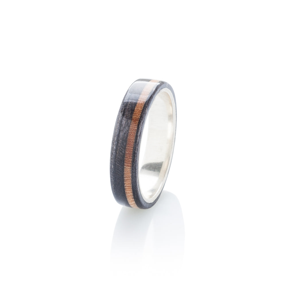 Skateboard ring - black - brown & silver | Boardthing - BoardThing