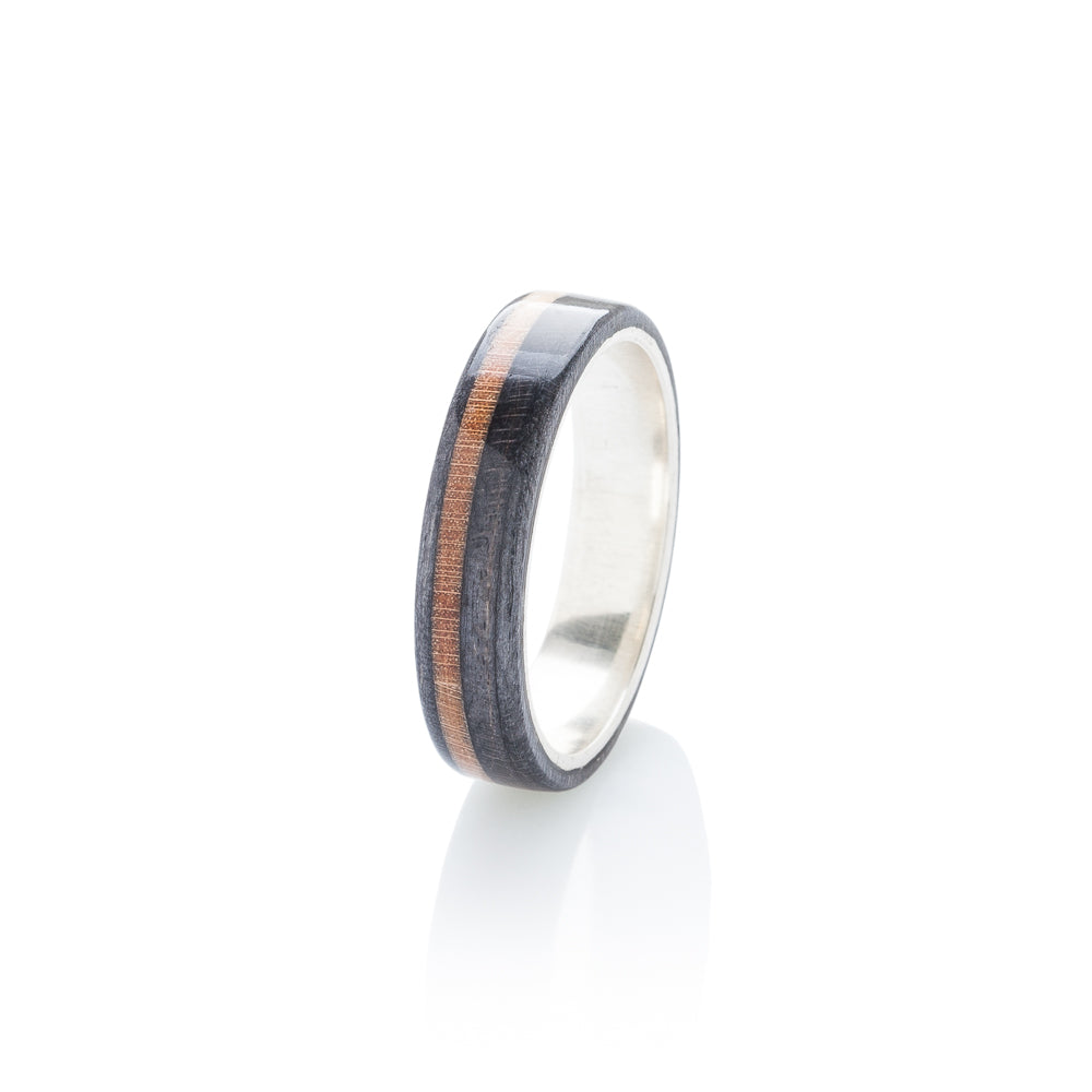 Skateboard ring - black - brown & silver | Boardthing - BoardThing