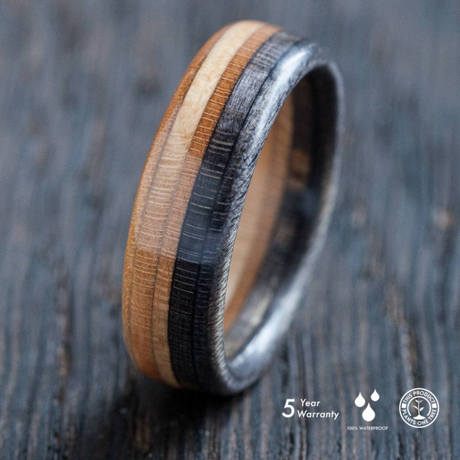 Wooden black ring | Boardthing - BoardThing