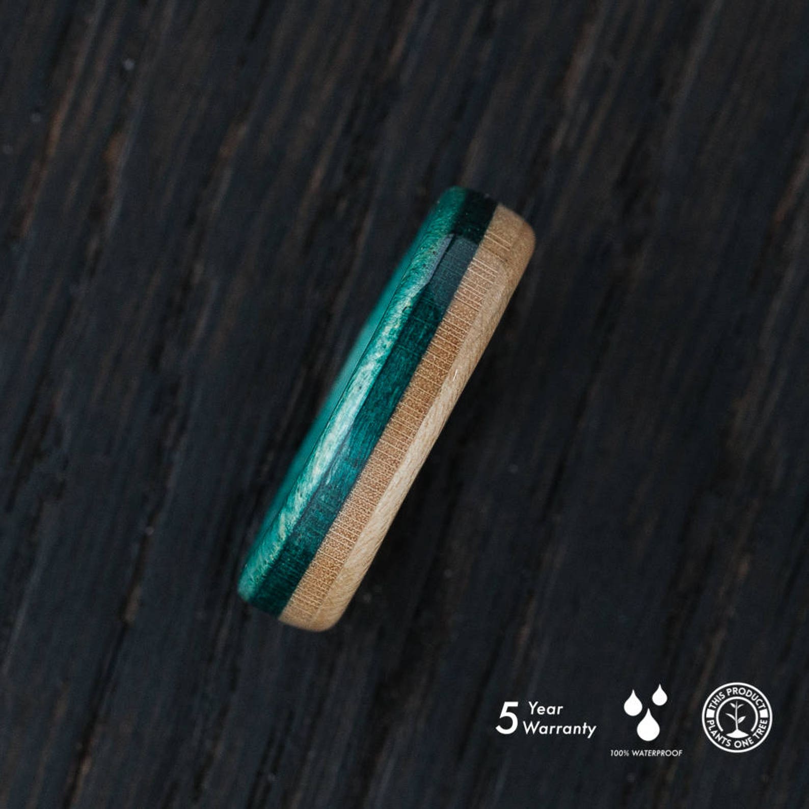 Dark green wooden ring | Boardthing - BoardThing