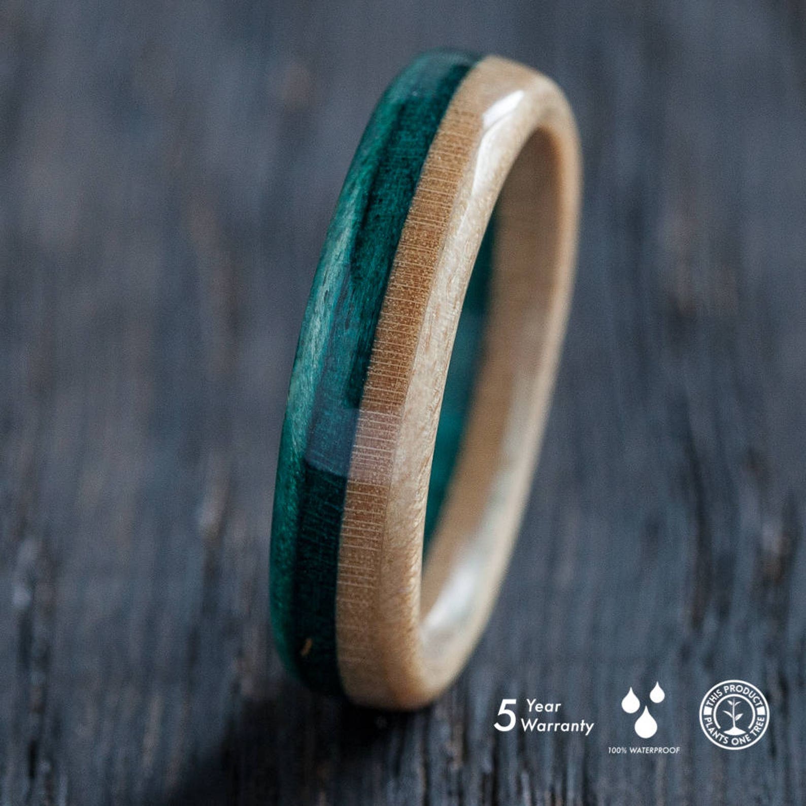 Dark green wooden ring | Boardthing - BoardThing