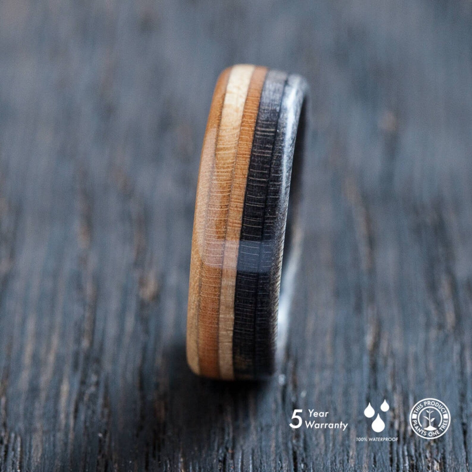 Wooden black ring | Boardthing - BoardThing