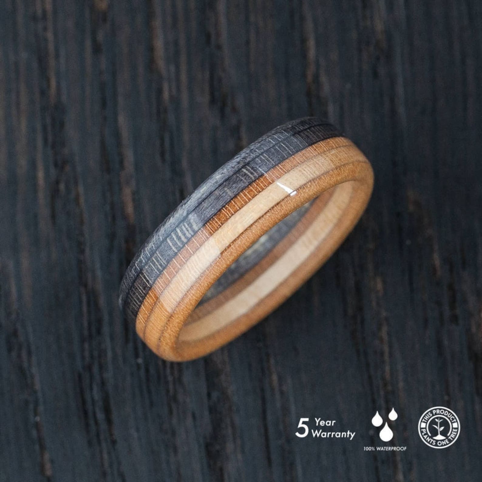 Wooden black ring | Boardthing - BoardThing