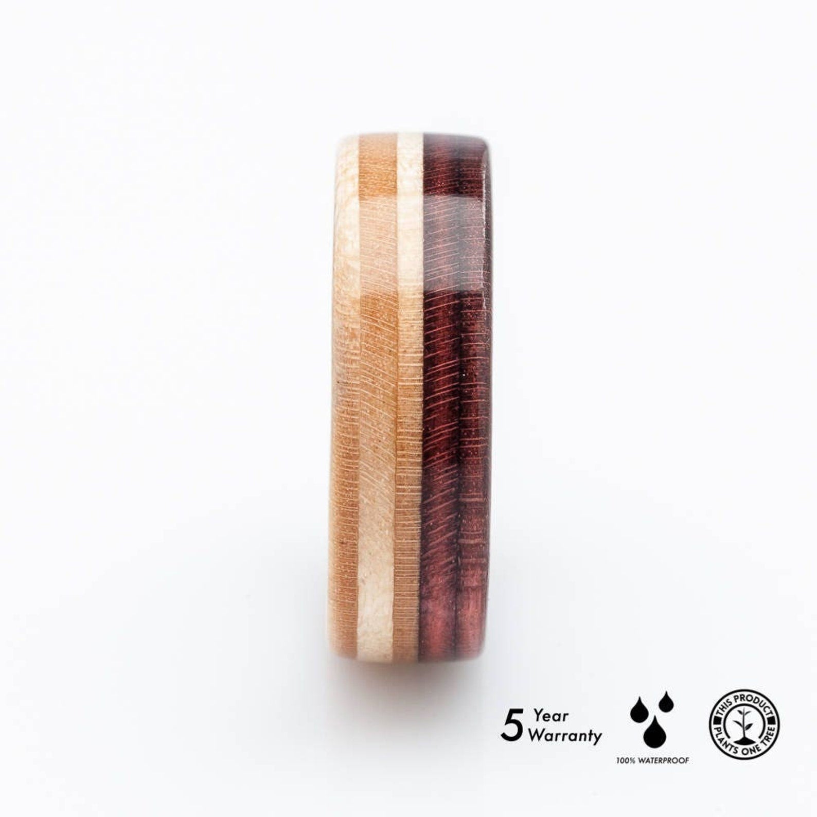 Claret recycled skateboard ring - BoardThing