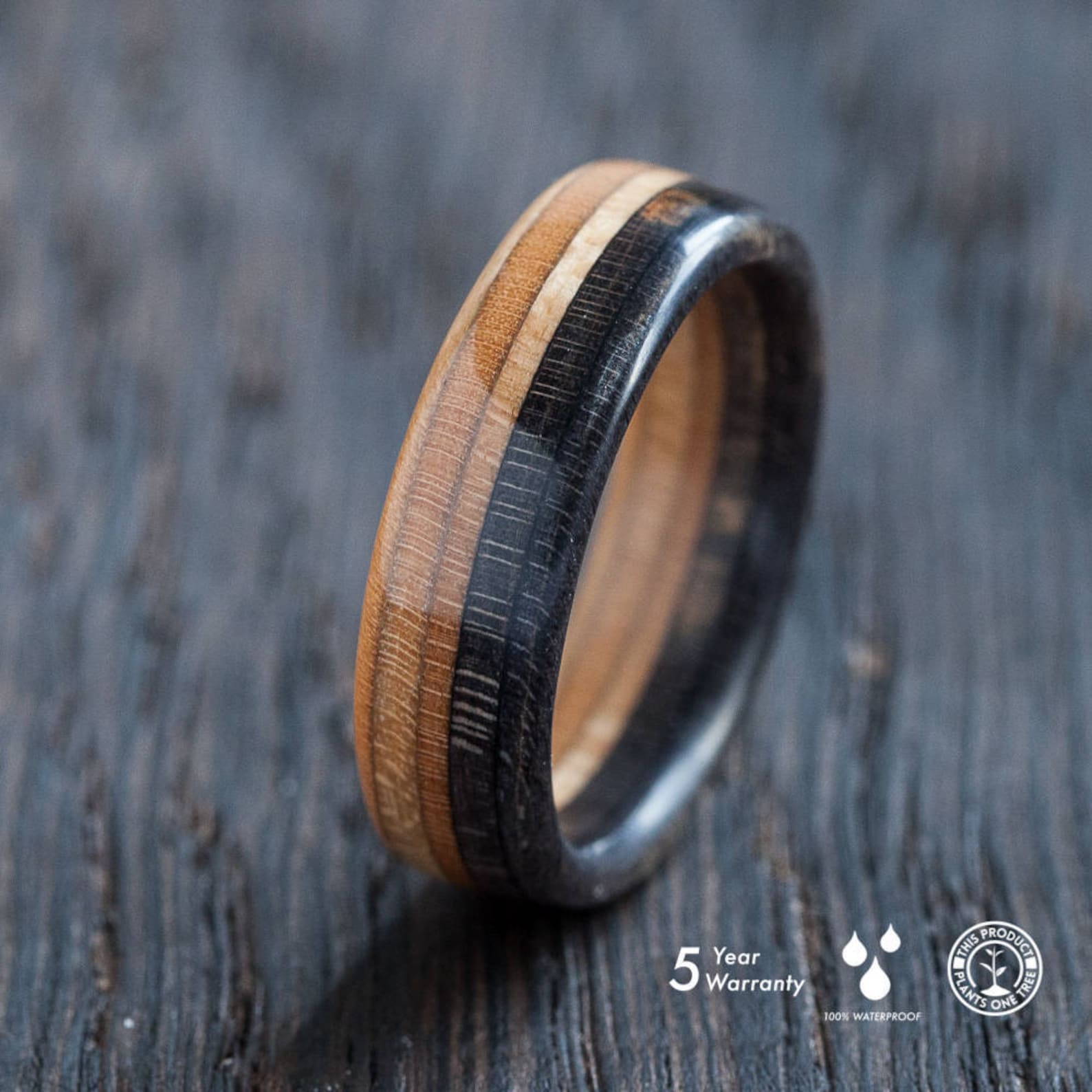 Wooden black ring | Boardthing - BoardThing