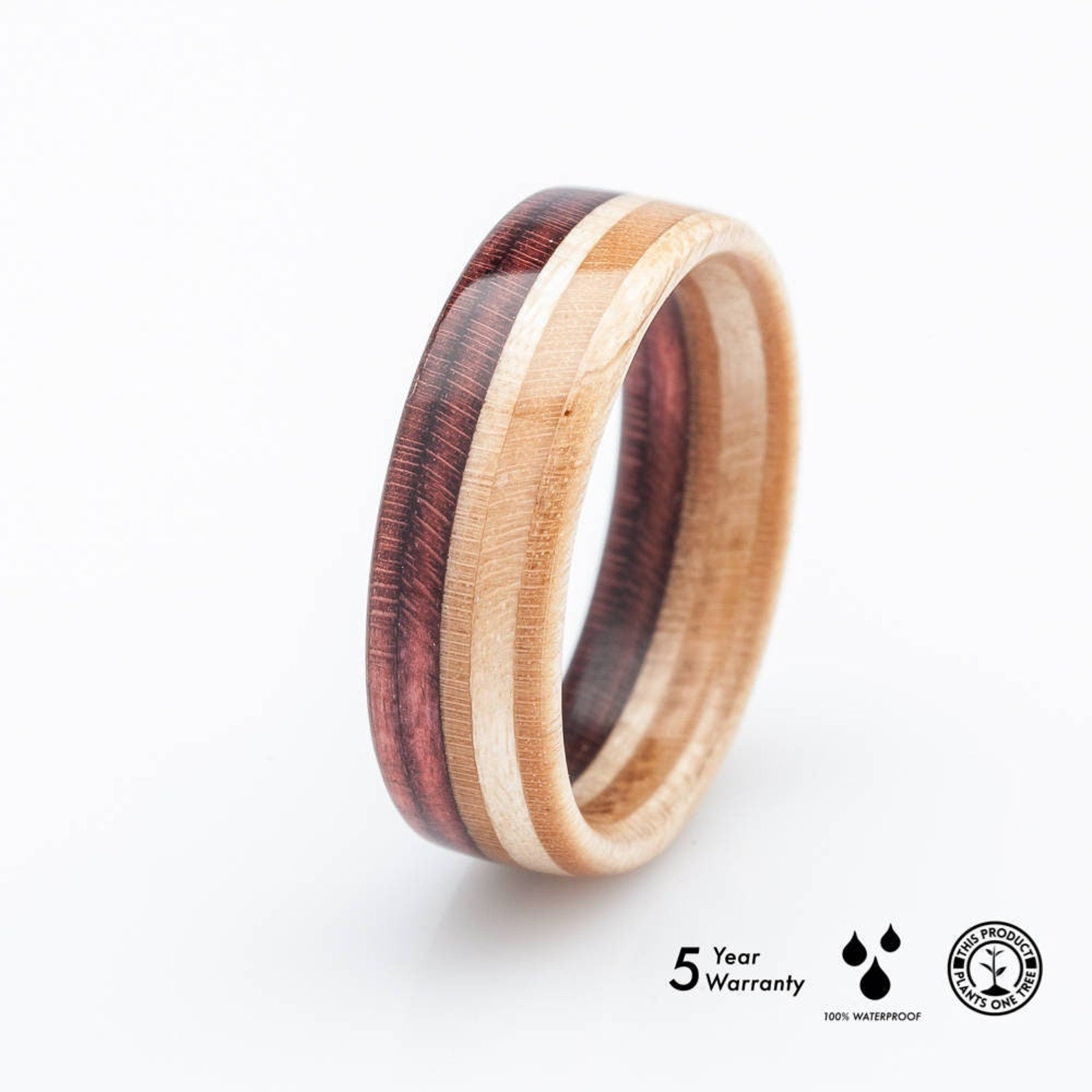 Claret recycled skateboard ring - BoardThing