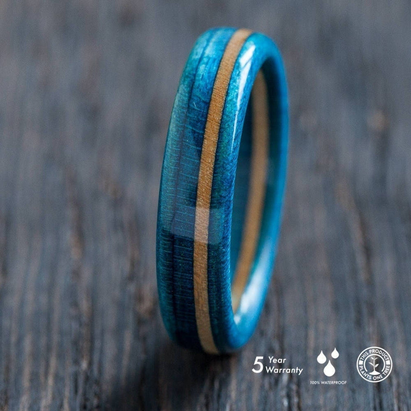 Blue ocean recycled skateboard ring - BoardThing