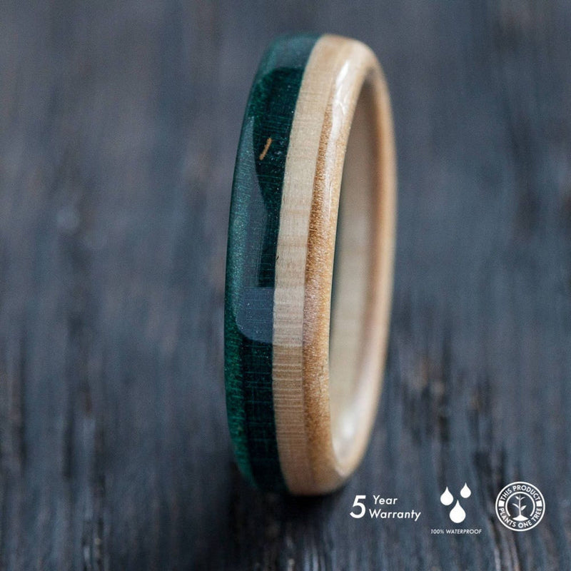 Dark green wooden ring | Boardthing - BoardThing